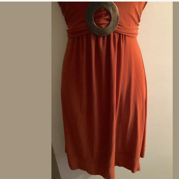 Body Central Orange Dress Juniors - Picture 4 of 7